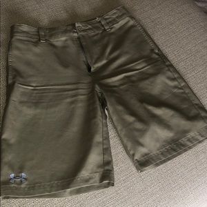 Boys khaki golf shorts.